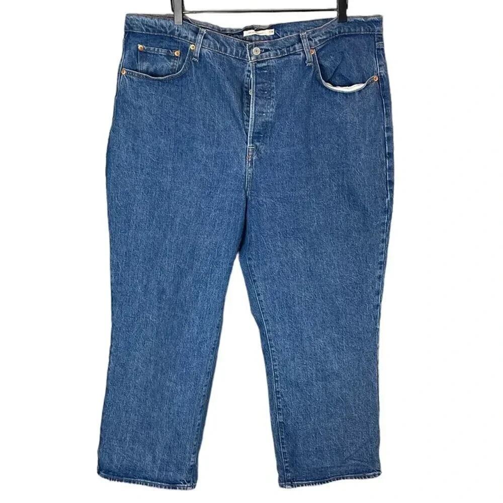 Levi’s Women’s Plus Size 20 W Rib Cage Straight Jeans Button Fly